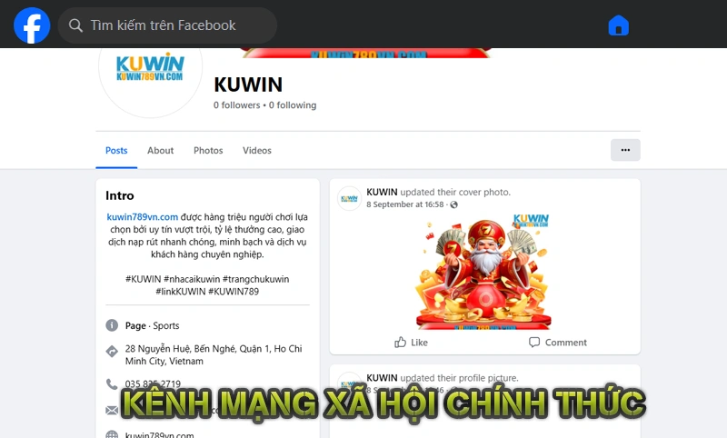 Liên Hệ KUWIN 2 Kênh mạng xã hội chính thức